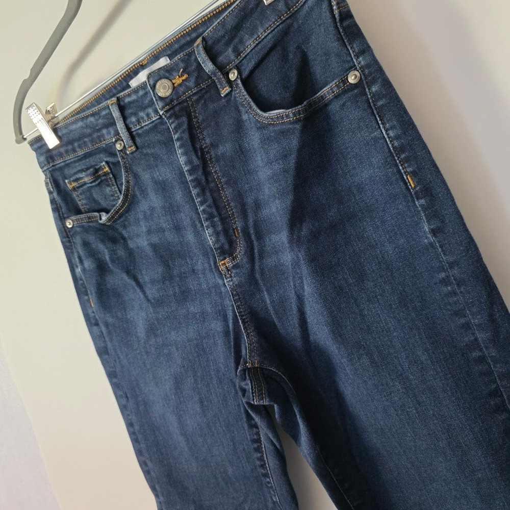 LOFT Curvy Skinny High Rise Dark Wash Jeans Women's Size 29/ 8 Casual Classic - Picture 6 of 11